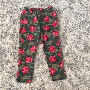 Floral Camouflage Kids Leggings 4T